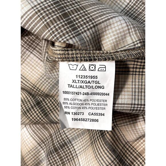 Wrangler Mens XL Wrancher Snap Shirt Plaid Short Sleeve Workwear Western Farm - Picture 10 of 10